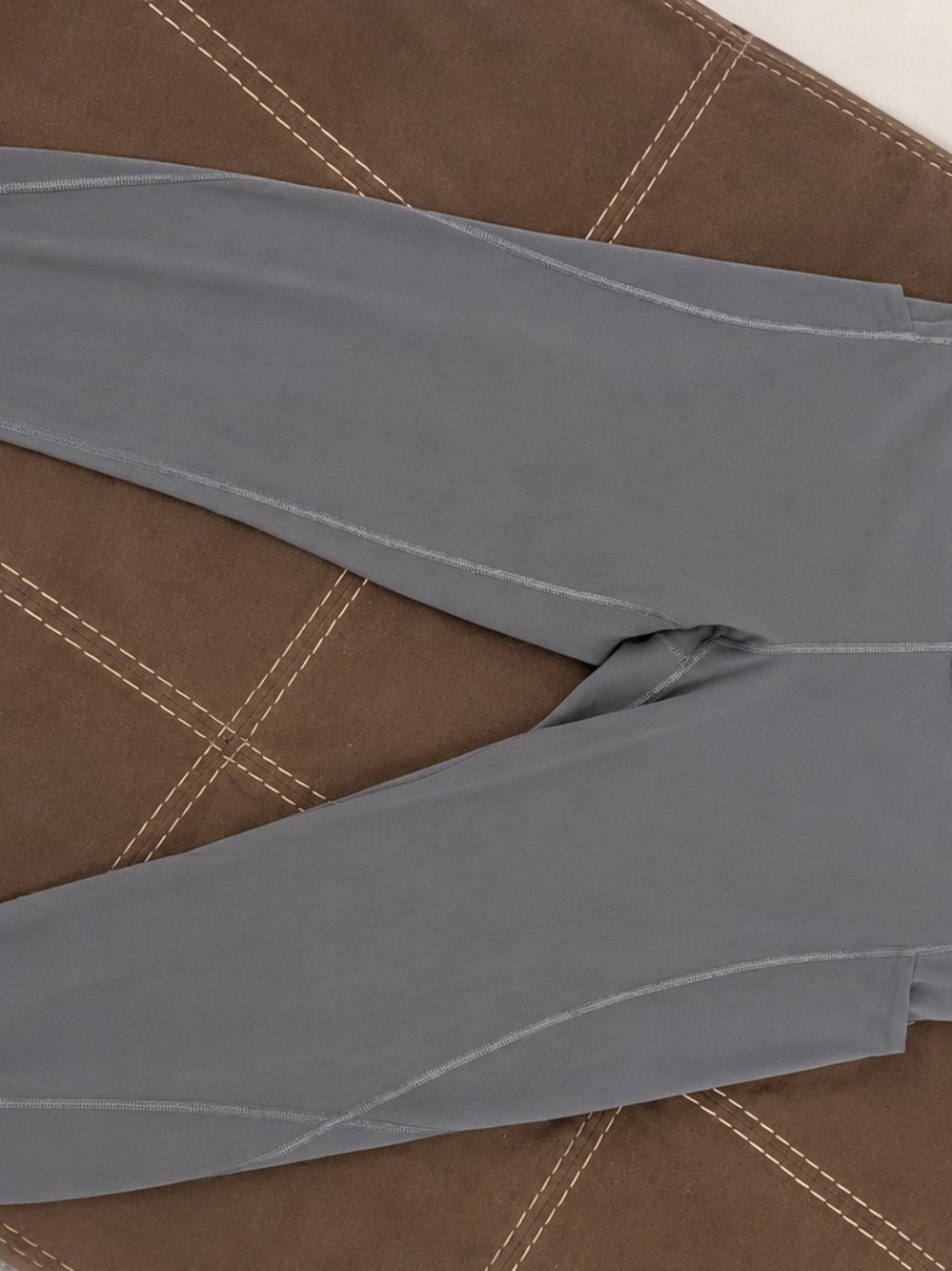 Seam Detail Slate Gray Active Leggings